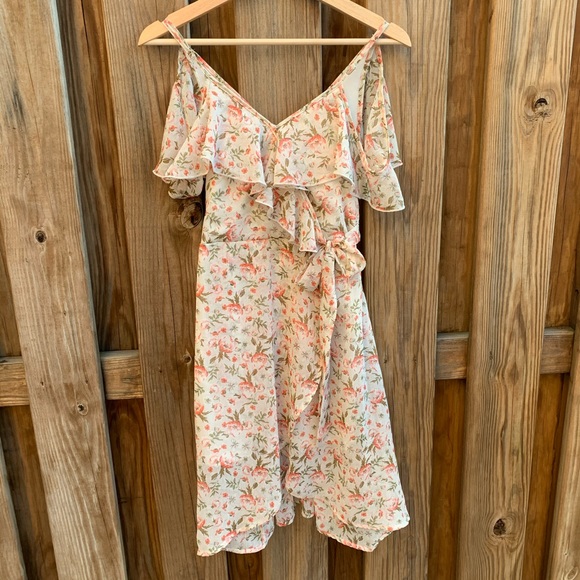 Xhilaration Flouncy Floral Cold Shoulder Sundress - Picture 2 of 7